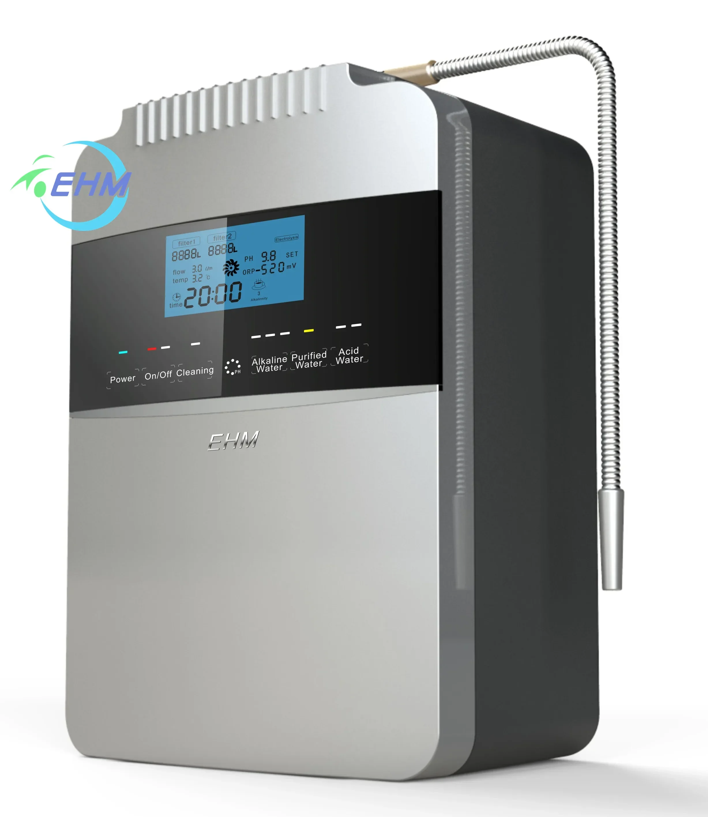 Nuovissimo Grande 8 Piastre Kangen Water Machine Ionizzatore D'Acqua Alcalina Maker