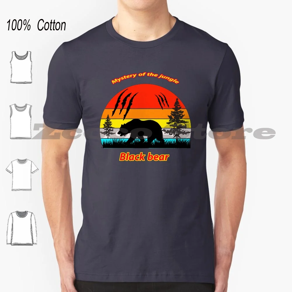 Mystery Of The Jungle T-Shirt 100% Cotone Uomo Donna Modello Personalizzato Jungle The Bear Mystery Jungle Book Jungle Jungle