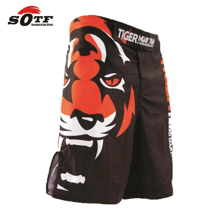 Sotf Tiger Muay Thaifighting Sanda Ropa Boxeo Bermuda Mma Pantaloncini Da Boxe Pantalones Cortos Mma Kick Boxing Wrestling Breve Mma