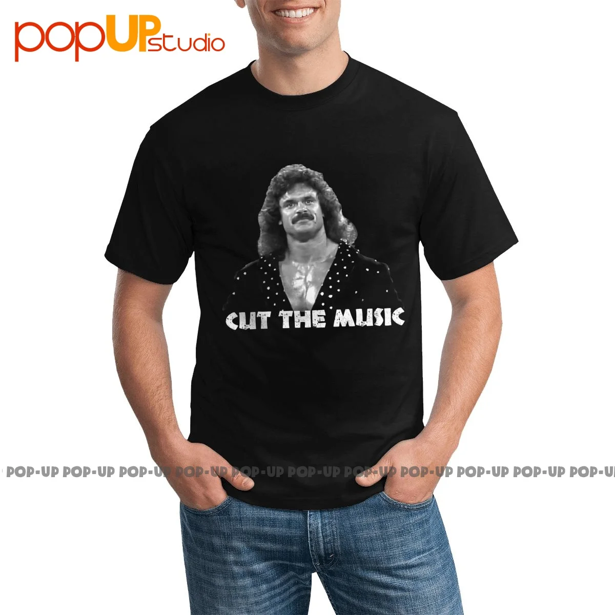 Rare Ravishing Rick Rude Cut The Music Wrestling T-Shirt Design Classic Confortevole Tee Shirt