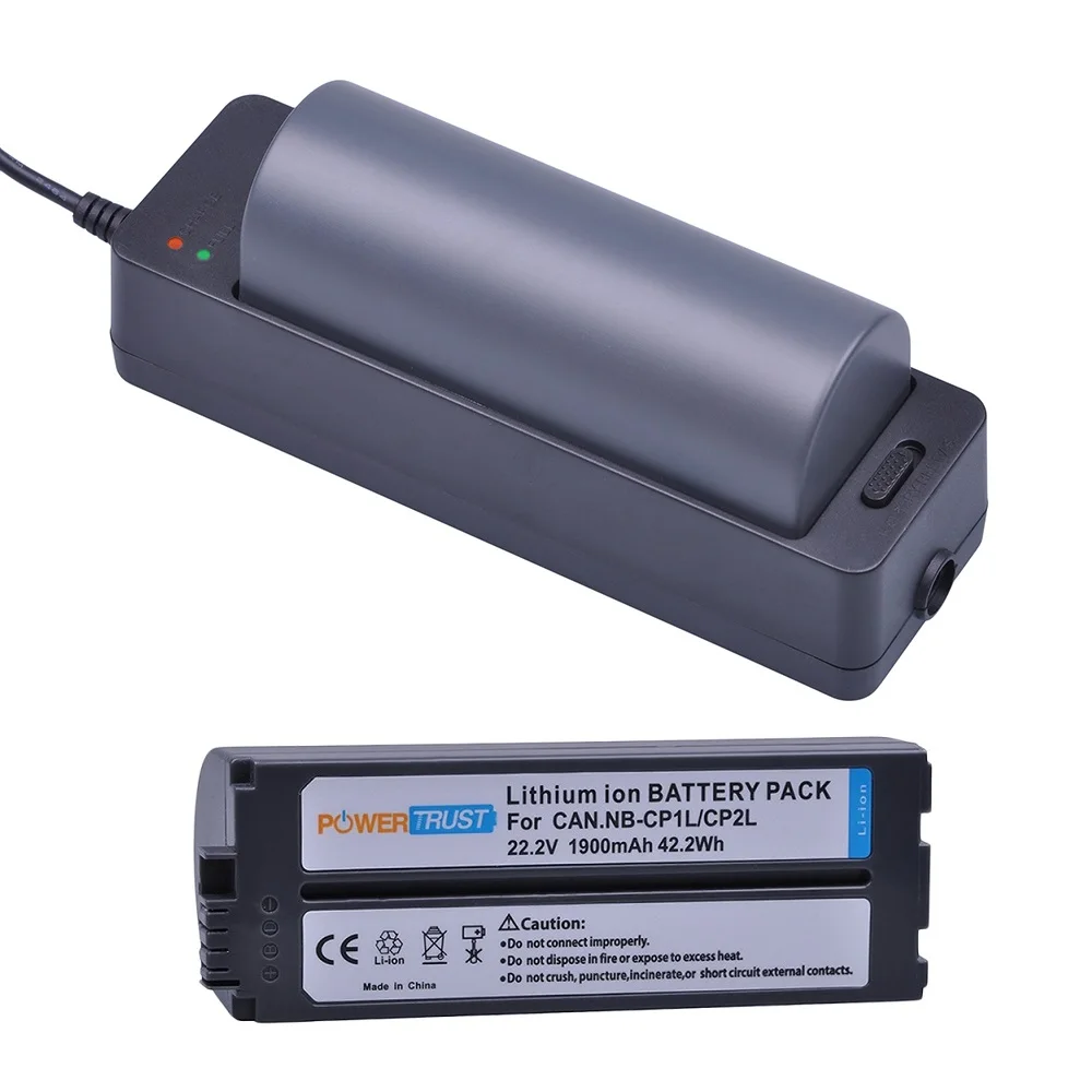 Nb-Cp2L Batteria/Caricabatterie Cp1L Bg-Cp200 Per Stampanti Fotografiche Canon Selphy Cp1300, Cp1200,Cp100,Cp200,Cp300,Cp400,Cp510,Cp770,Cp800