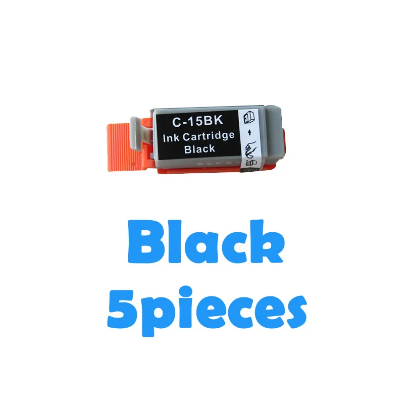 5Pcs Nero Cartuccia Di Inchiostro Compatibile Bci15 Bci-15 Bci 15 Per Canon I70 I80 Selphy Ds700 Ds810 Pixma Ip90 Mini220 Inchiostro Della Stampante