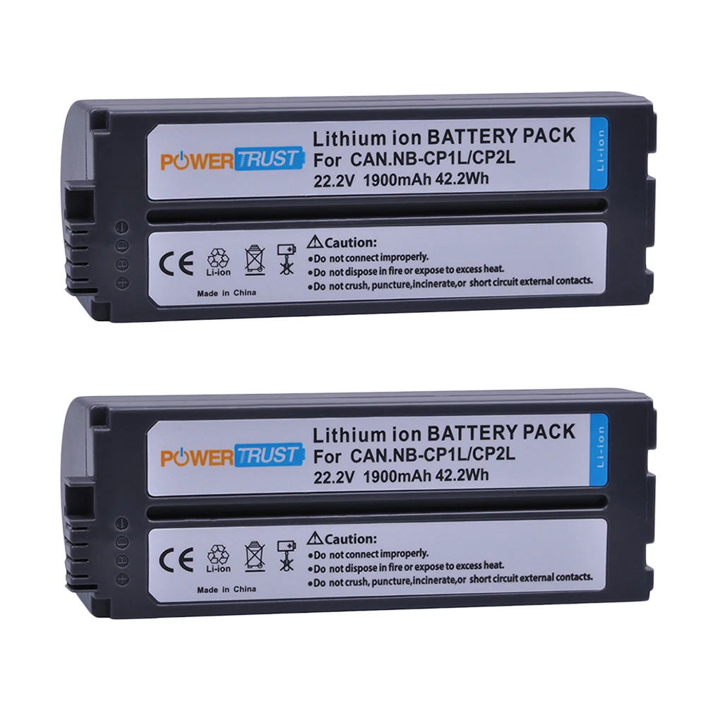 Powertrust 2 Pz Nb-Cp2L Cp2L Batteria Per Canon Selphy Nb-Cp1L Cp100 Cp200 Cp220 Cp330 Cp400 Cp510 Cp600 Cp710