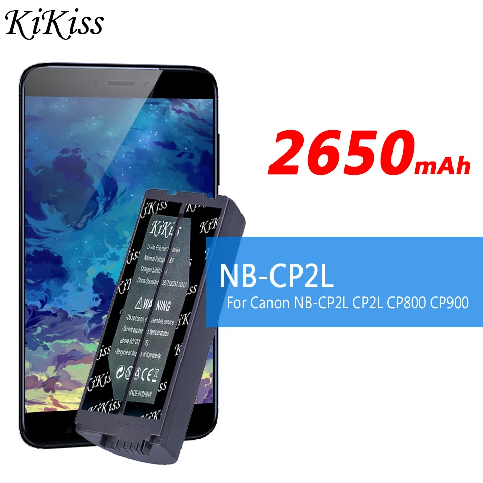 Kikiss Nb-Cp1L Nb-Cp2L Batteria Per Canon Selphy Cp1300 Cp1500 Cp1200 Cp100 Cp200 Cp220 Cp300 Cp330 Cp400 Cp510 Cp600 Cp710