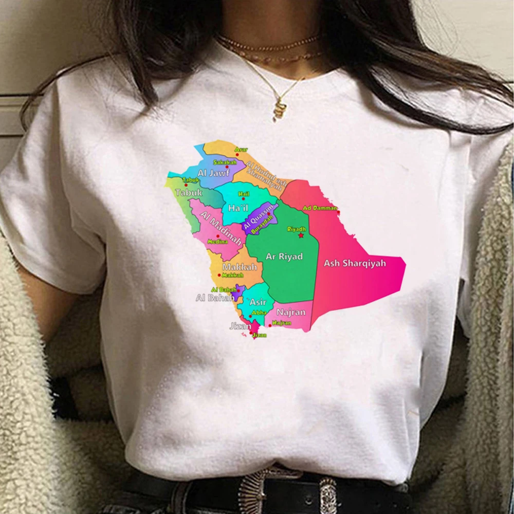 Kingdom Of Saudi Arabia Tee Women Funny T Shirt Girl Manga Clothes
