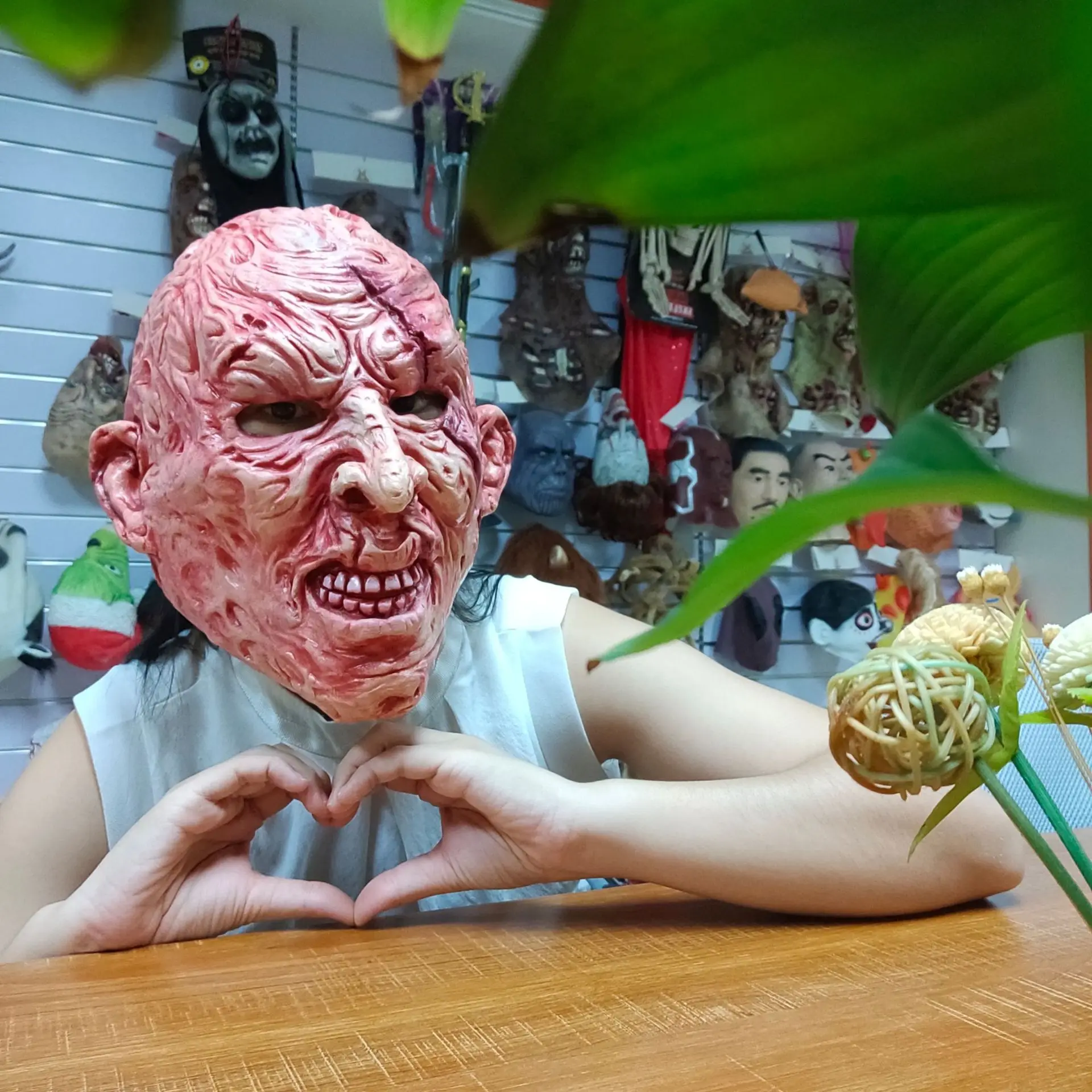 Halloween Freddy Krueger Horror Mask Costume Da Festa Per Adulti Realistico Deluxe Halloween Double Chin Mask