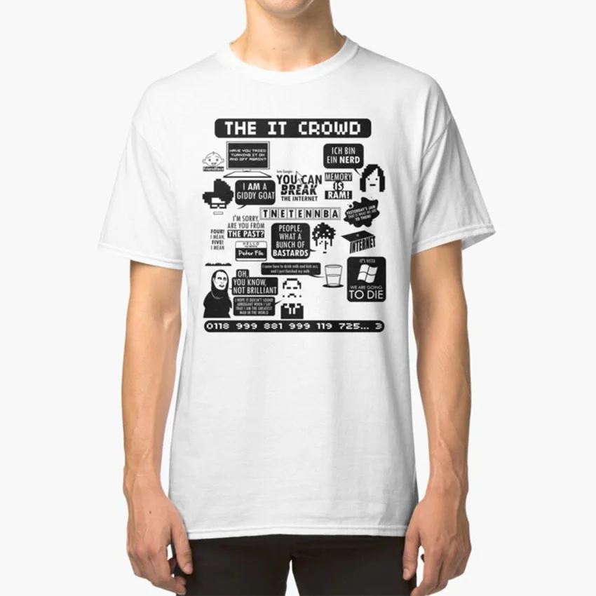 The It Crowd Quotes T-Shirt It Crowd It Crowd Moss Roy Bat Jen Computer Nerd Geek