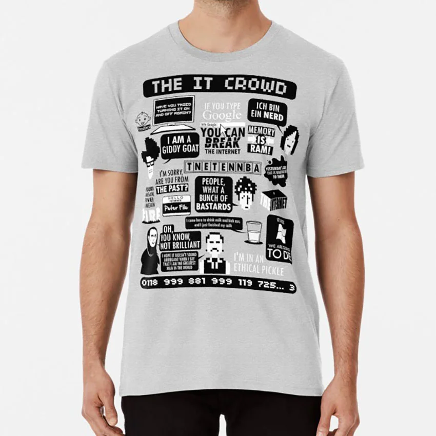 The It Crowd Quotes T Shirt It Crowd It Crowd Moss Roy Bat Jen Computer Nerd Geek
