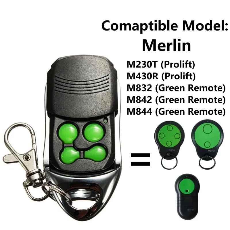 Per Merlin Garage Door Remote Control M832 M842 M230T M430R 433.92Mhz Muslimile Merlin Televande De Porte De Garage M832