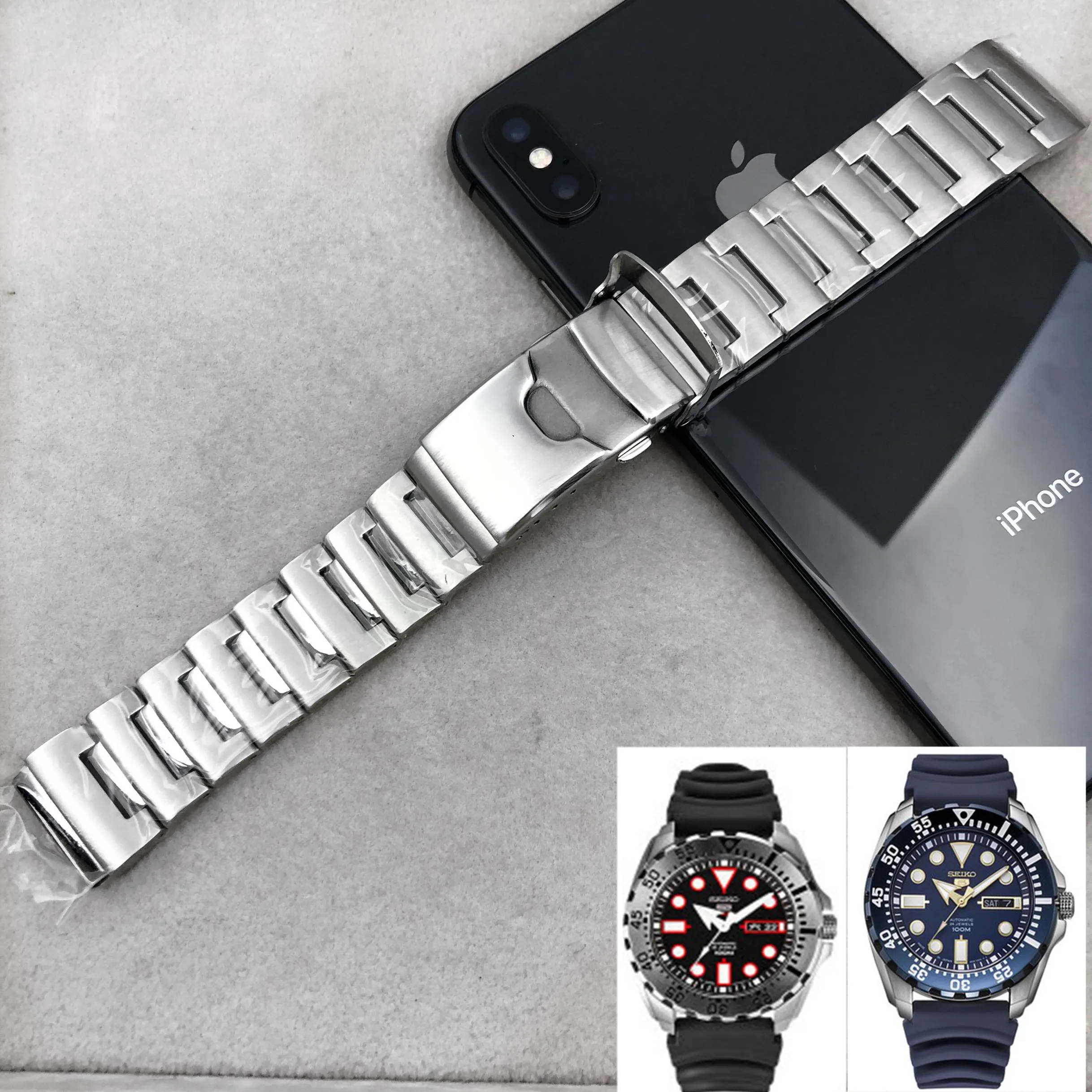 Bracciale A Fascia Solida In Acciaio Inossidabile 316L Da 20Mm Per Seiko 49 X8Jg Skx779 Skx779K Skx781 Skx791S Kxa43 Skxa45