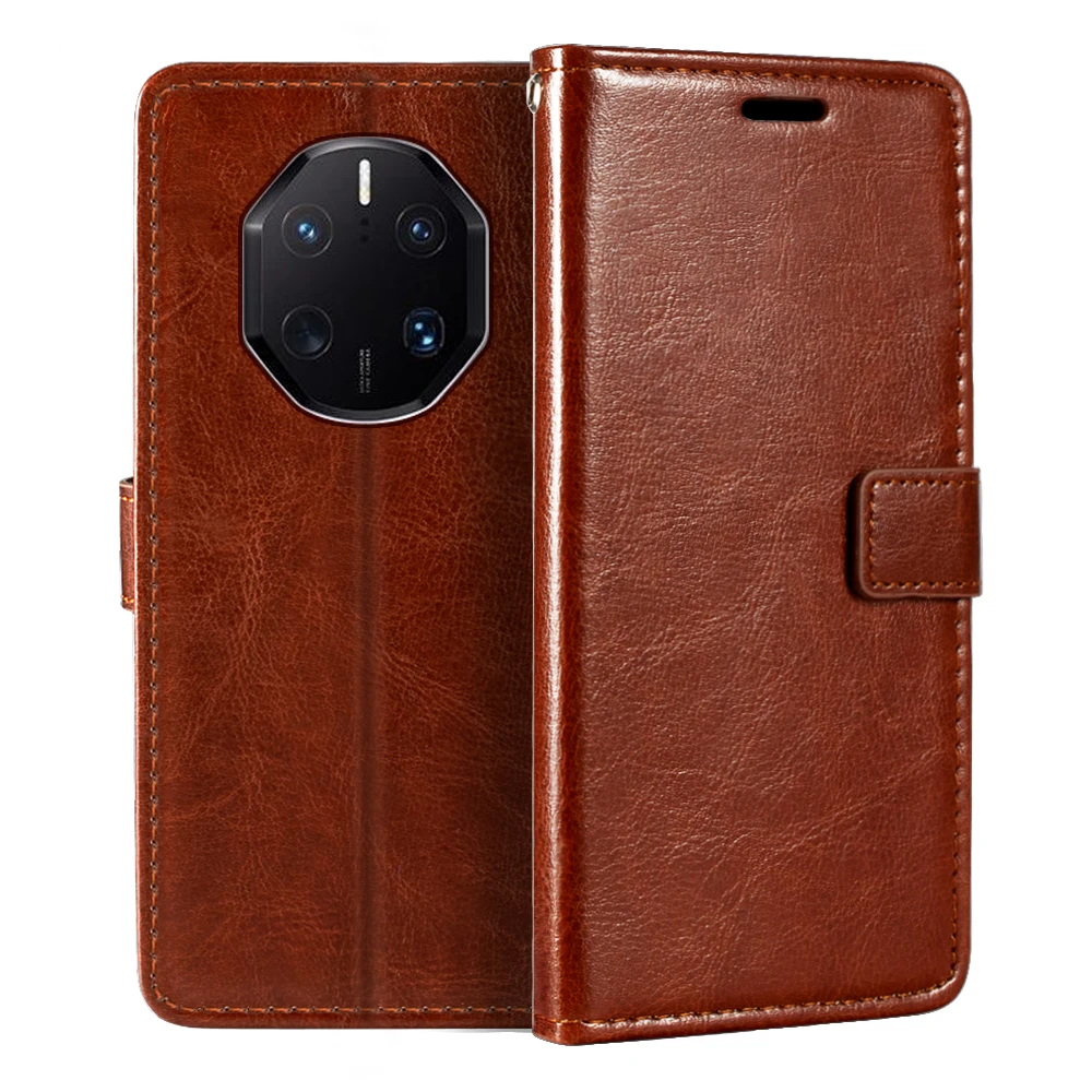 Custodia Per Huawei Mate 50 Rs Porsche Design Wallet Premium Pu Leather Magnetic Flip Case Cover Con Porta Carte Di Credito E Cavalletto