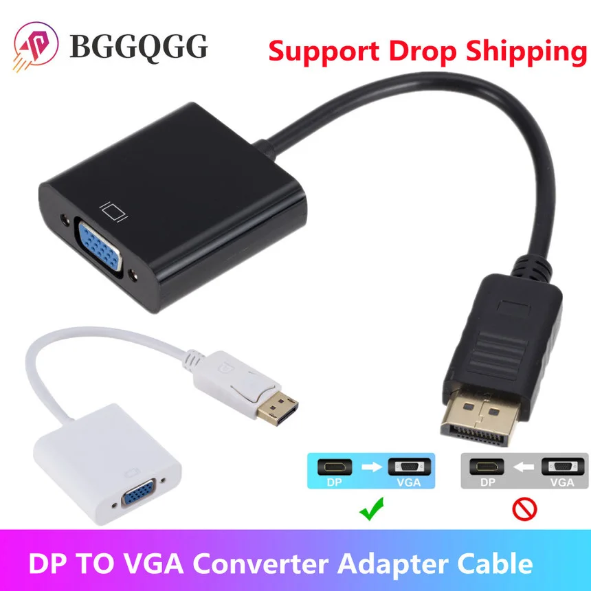 1080P Displayport Display Port Dp A Vga Cavo Adattatore Convertitore Maschio-Femmina Per Pc Computer Laptop Hdtv Monitor Proiettore