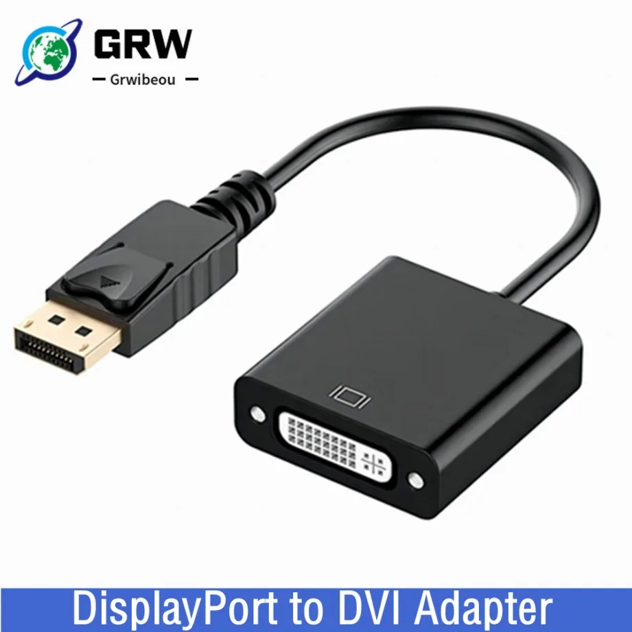 Displayport A Dvi Cable Adapter Display Port Convertitore Da Dp A Dvi Hd 1080P Maschio A Femmina Per Pc Laptop Hdtv Monitor Proiettore