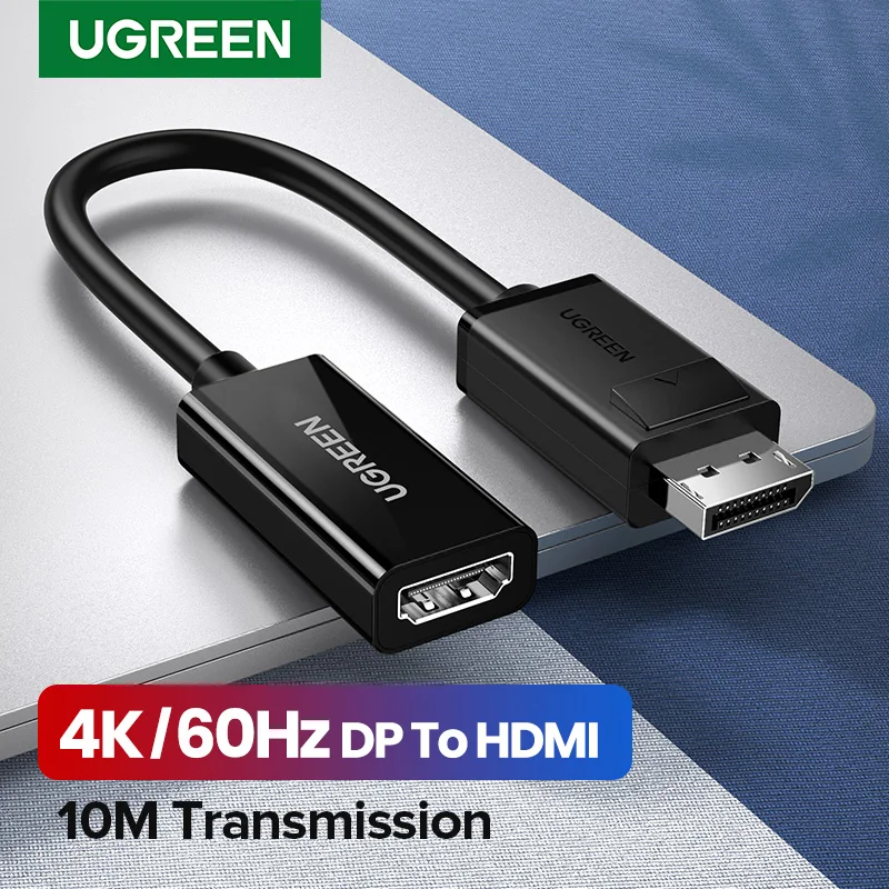 Ugreen 4K Displayport Dp A Hdmi Adapter 1080P Display Port Cable Converter Per Pc Laptop Proiettore Displayport A Hdmi Adapter