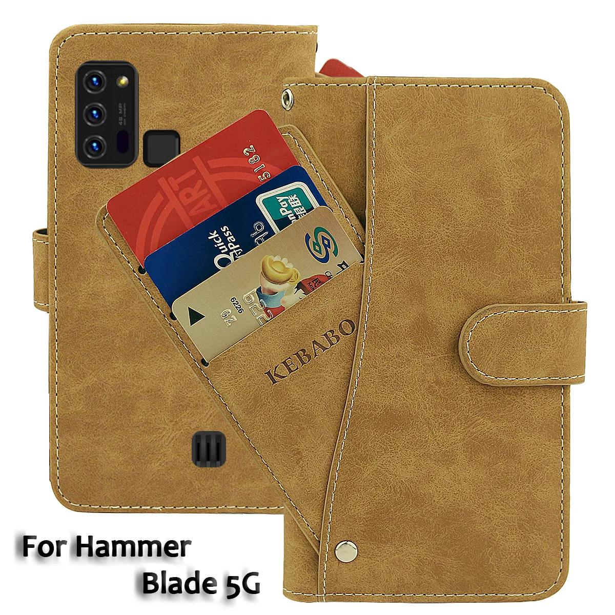 Portafoglio In Pelle Vintage Hammer Blade 5G Custodia 6.3 "Flip Slot Per Schede Di Lusso Cover Magnete Custodia Protettiva Per Telefono Borse