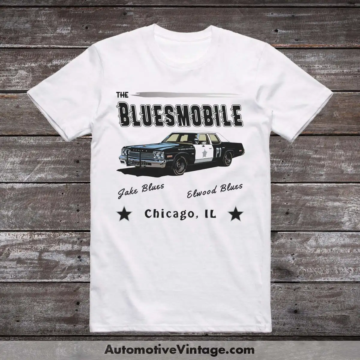 The Blues Brothers Bluesmobile Car Movie T-Shirt