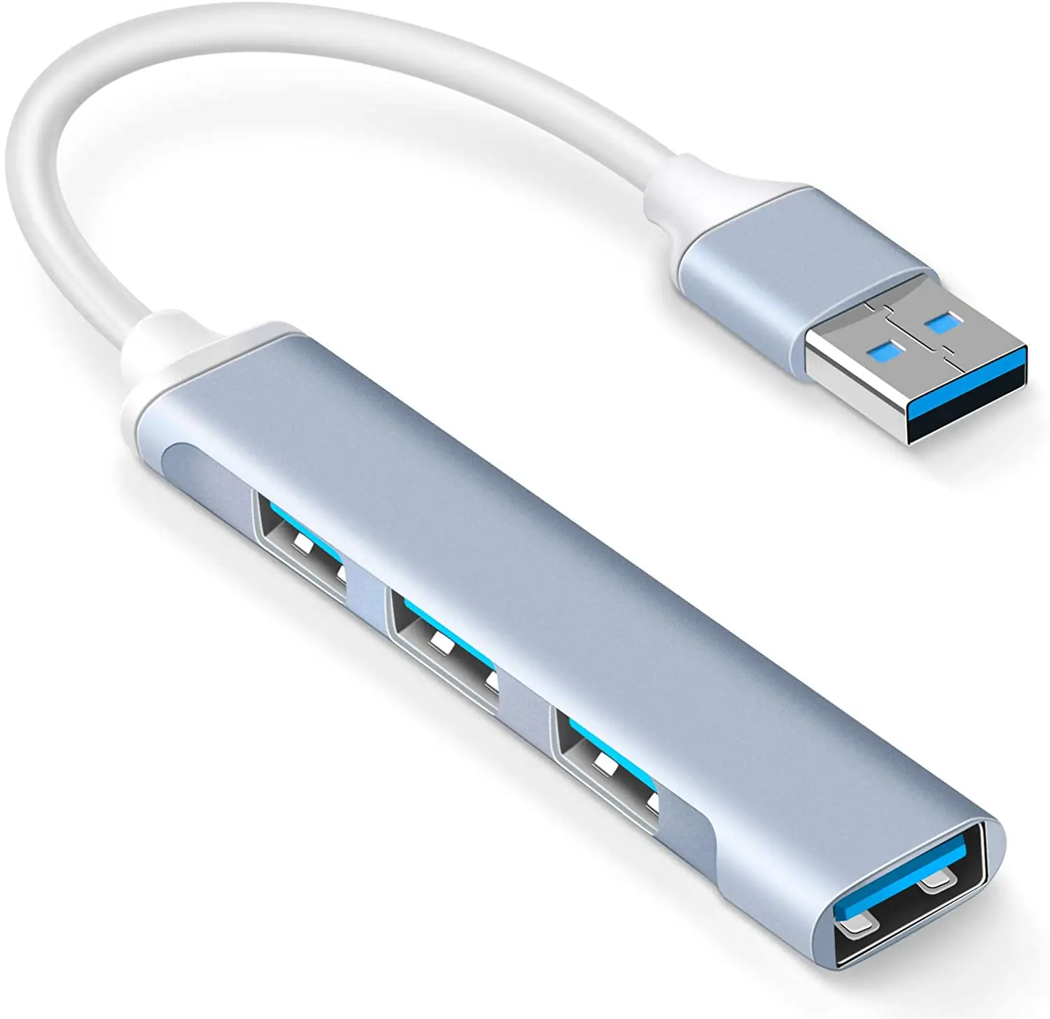 Estensioni Hub Mini Usb, Hub 3.0 A 4 Porte, Hub 2.0, Stazione Adattatore, Hub Dati Portatile Ultra Sottile, Splitter Usb In Alluminio