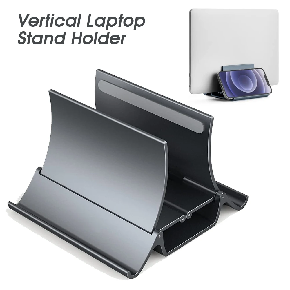 Supporto Per Supporto Per Laptop Verticale Gravity Auto Locking Storage Dock Desk Organizer Adatto A Tutti Macbook Ipad Surface Dell Chromebook