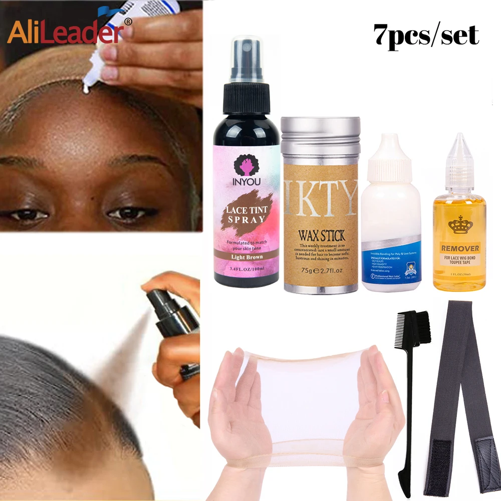 New Lace Tint Spray Parrucca Per Capelli Wax Stick Parrucca In Pizzo Impermeabile Colla Remover Colla Fascia Elastica Per Parrucca Per Accessori Per P