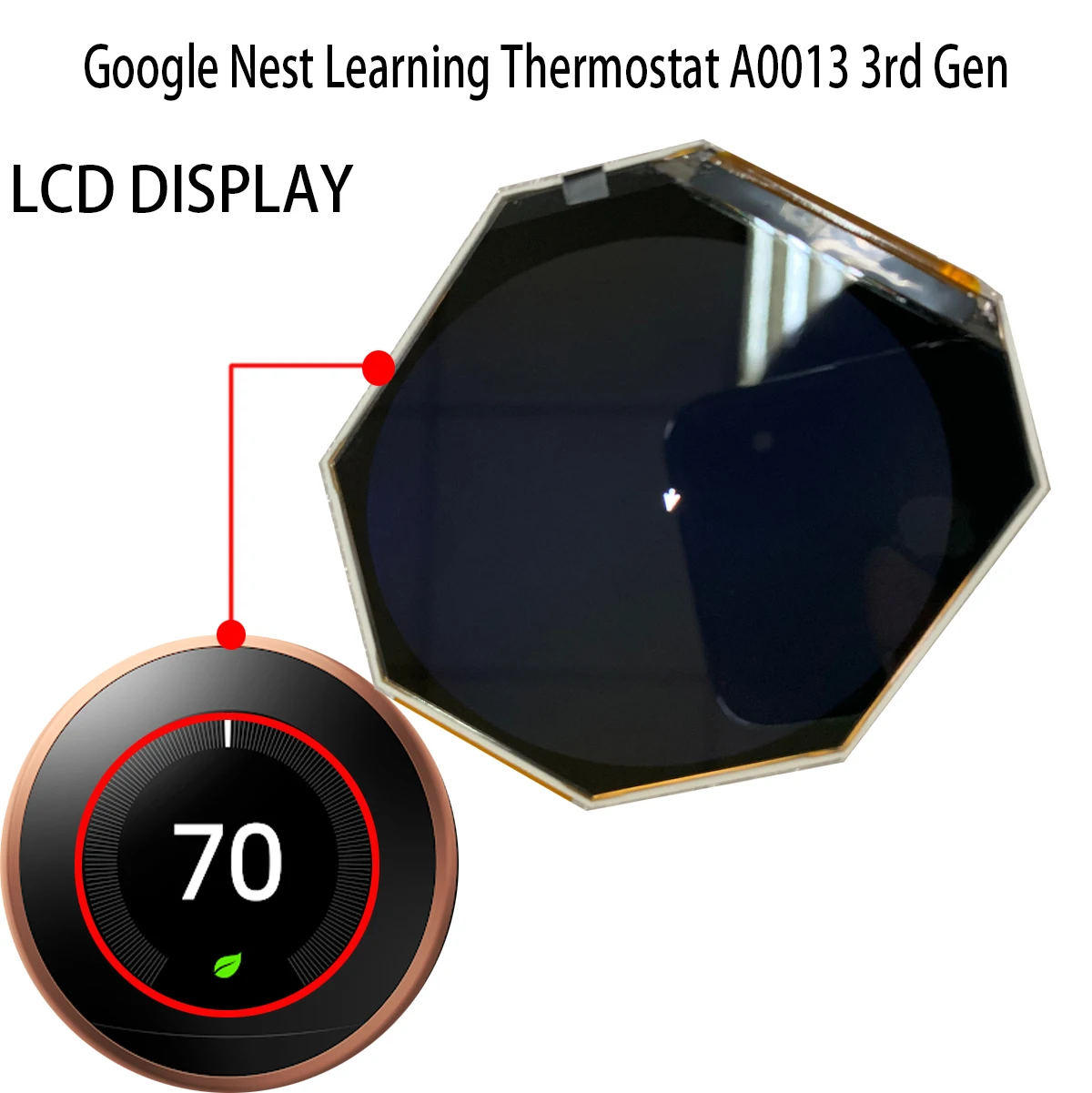 Nuovo Originale Per Display Lcd 480X480 Da 3 "Pollici All'Interno Per Google Nest Learning Termostato A0013 3A Generazione