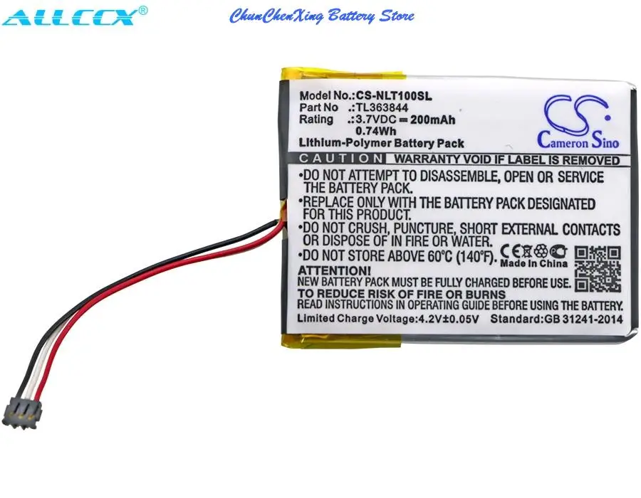 Cameron Sino 200Mah Batteria Tl363844 Per Nido Di Apprendimento Termostato 1St Generation, T100577