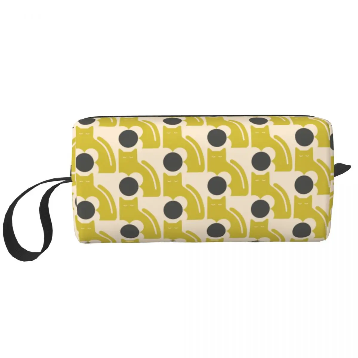 Custom Poppy Cat Orla Kiely Pattern Borsa Da Toilette Donna Trucco Cosmetic Organizer Lady Beauty Storage Bags Dopp Kit Case Box