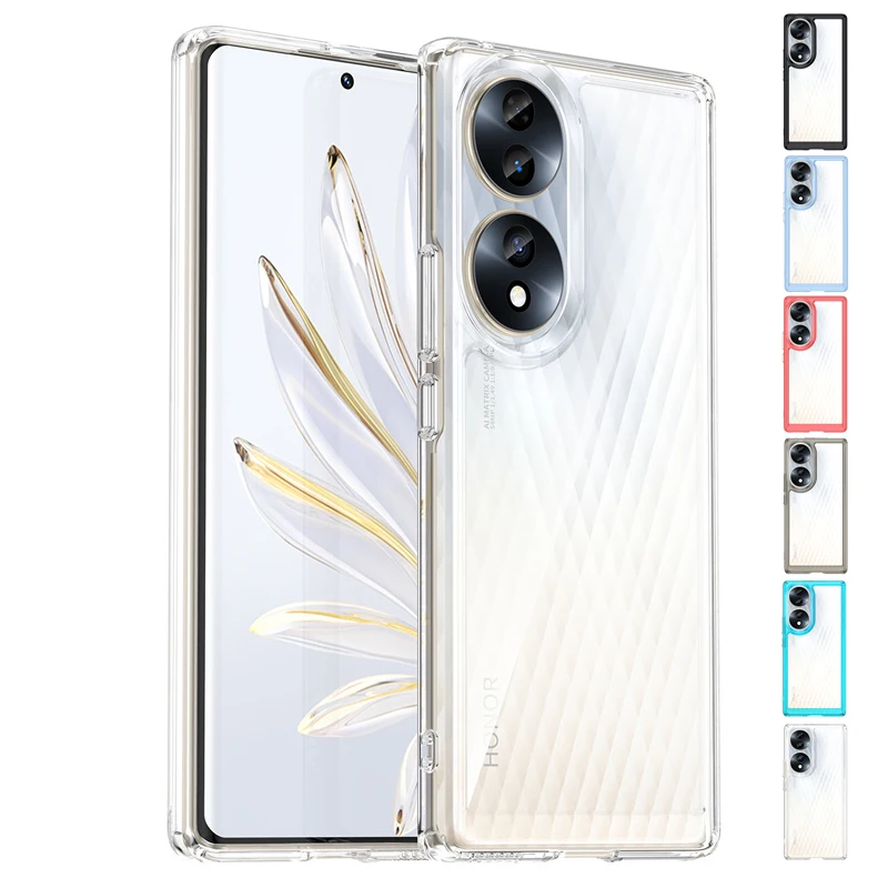 Per Cover Honor 70 5G Custodia Honor 70 5G Capas Paraurti Posteriore Antiurto Colore Trasparente Trasparente Per Fundas Honor 70 5G Cover