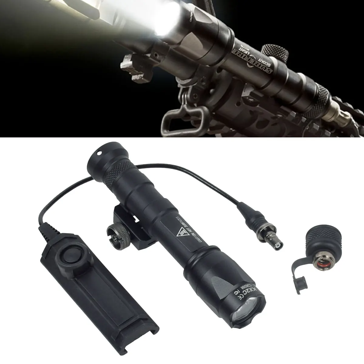 Tactical Surefire M600 M600A M600C Airsoft Arma Luce Torcia Caccia Scout Torcia Fucile Ar15 Hk416 Olight Interruttore Remoto