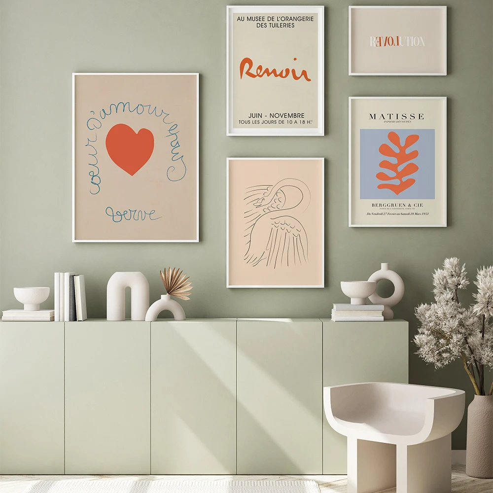 Matisca Abstract Romance Swan Pittura Arte Stampe Su Tela Museo Mostra Poster Galleria Wall Art Pictures Living Room Decor