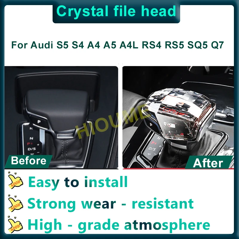 Coperchio Della Manopola Del Cambio In Cristallo Compatibile Per Audi A6 /A7/A8/Q8/Q5/Rs7/S6/S7/S8/Rs6/Rs7/Sq7 2017-2022