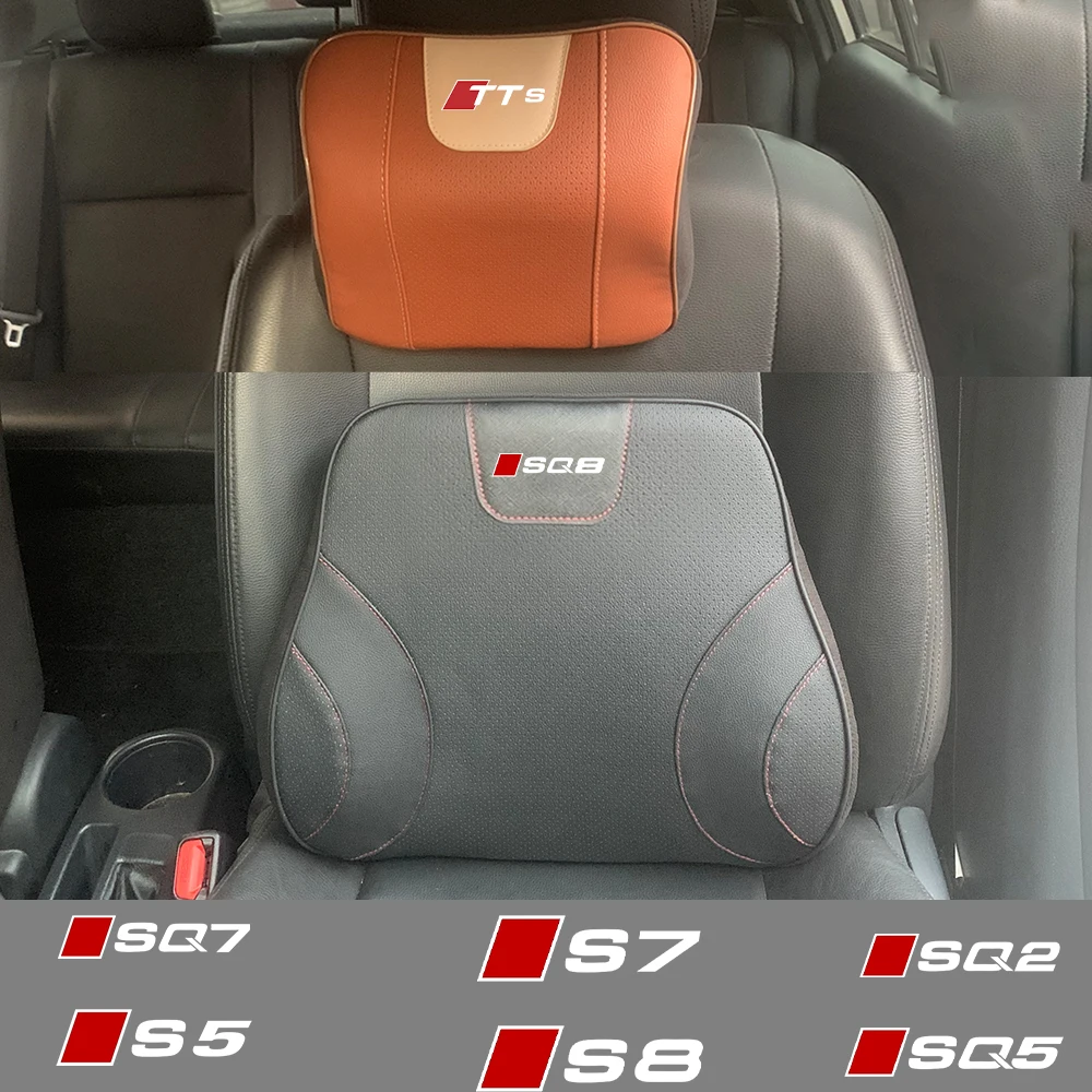 Cuscino Per Il Collo Del Poggiatesta Del Seggiolino Auto In Memory Morbido In Vera Pelle Cuscino Confortevole Per Audi Sline Sq2 Sq5 Sq7 Sq8 Tts Sq8 R