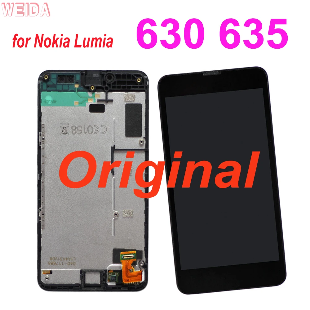 Display Lcd Originale Per Nokia Lumia 630 635 Touch Screen Digitizer Con Cornice Senza Cornice Per Nokia Lumia 630 Lcd
