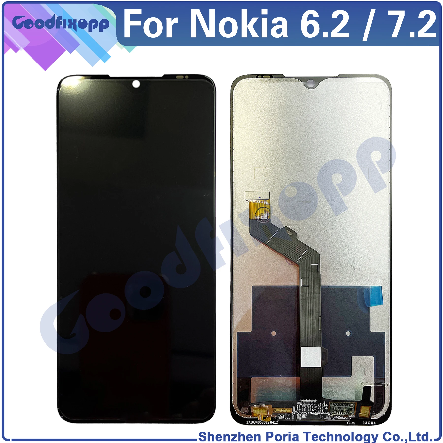 Per Nokia 6.2 7.2 Ta-1200 Ta-1198 Ta-1201 Ta-1187 Ta-1193 Ta-1178 Ta-1196 Ta-1181 Display Lcd Touch Screen Digitizer Assembly