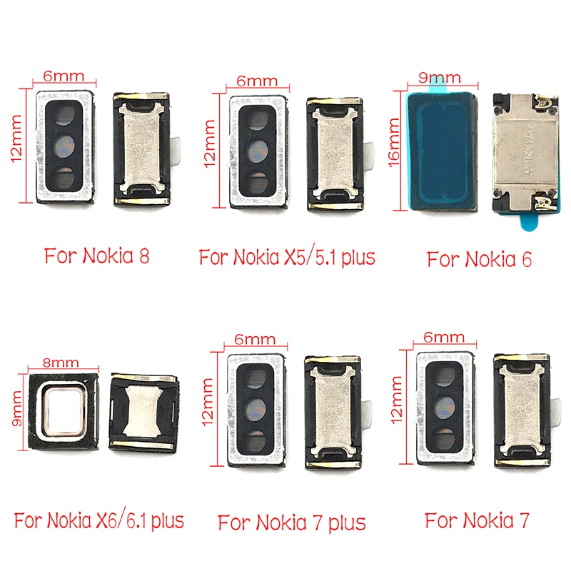 10 Pz/Lotto Nuovo Per Nokia 2 2.1 3 3.1 5 5.1 6 6.1 7 7.1 8 Più Sirocco Auricolare Speaker Ricevitore Audio Cavo Della Flessione