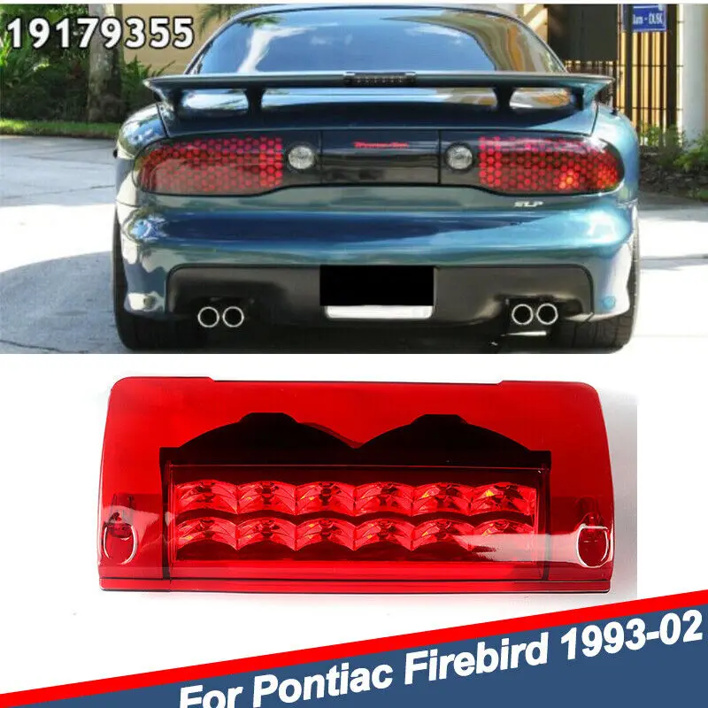 19179355 Red High Rise Spoiler 3A Lampada Freno Per Pontiac Firebird/Transam Dal 1993 Al 2002