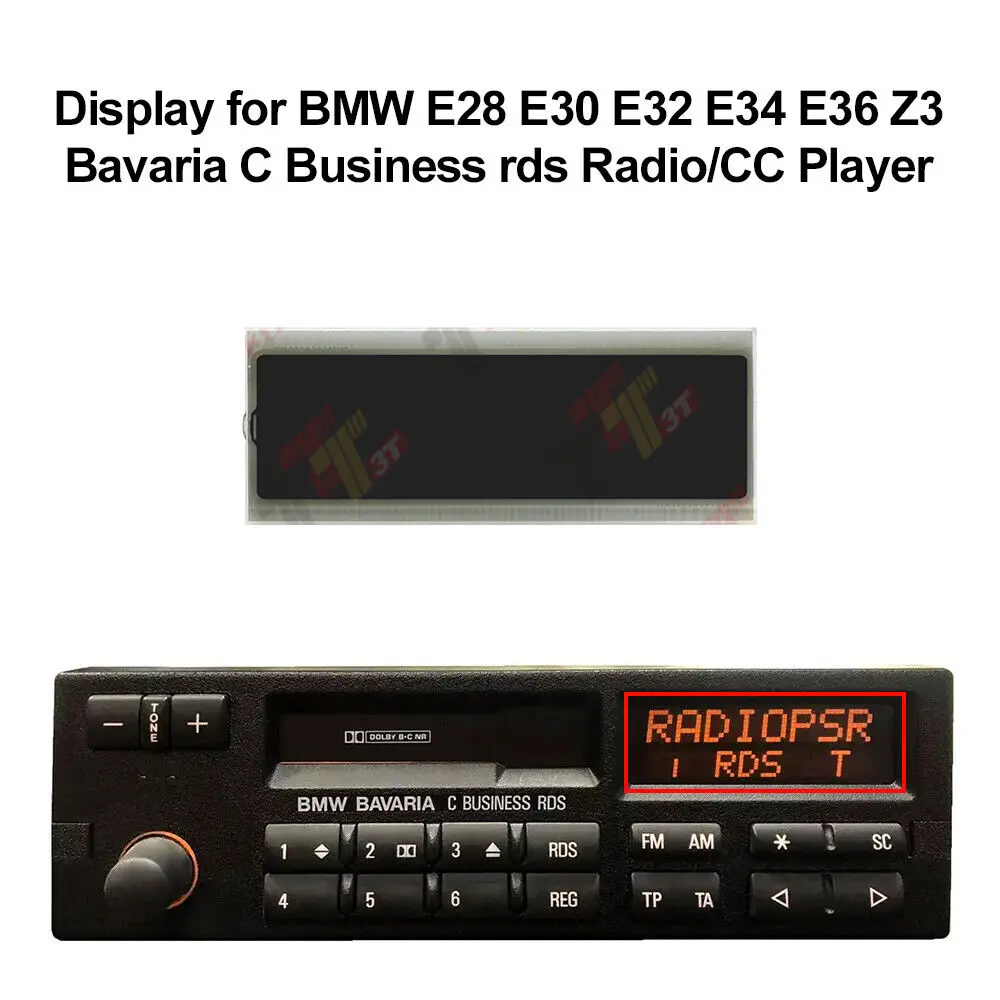 Display Per Bmw E30 E32 E34 E36 Z3 M3 M5 Bavaria C Business Rds Radio/Cc Player