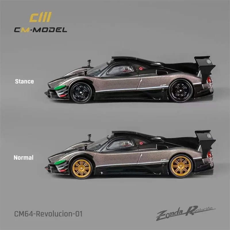 Cm Modello 1:64 Pagani Zonda R Evolution Track Version Copper Grey Diecast Model Car
