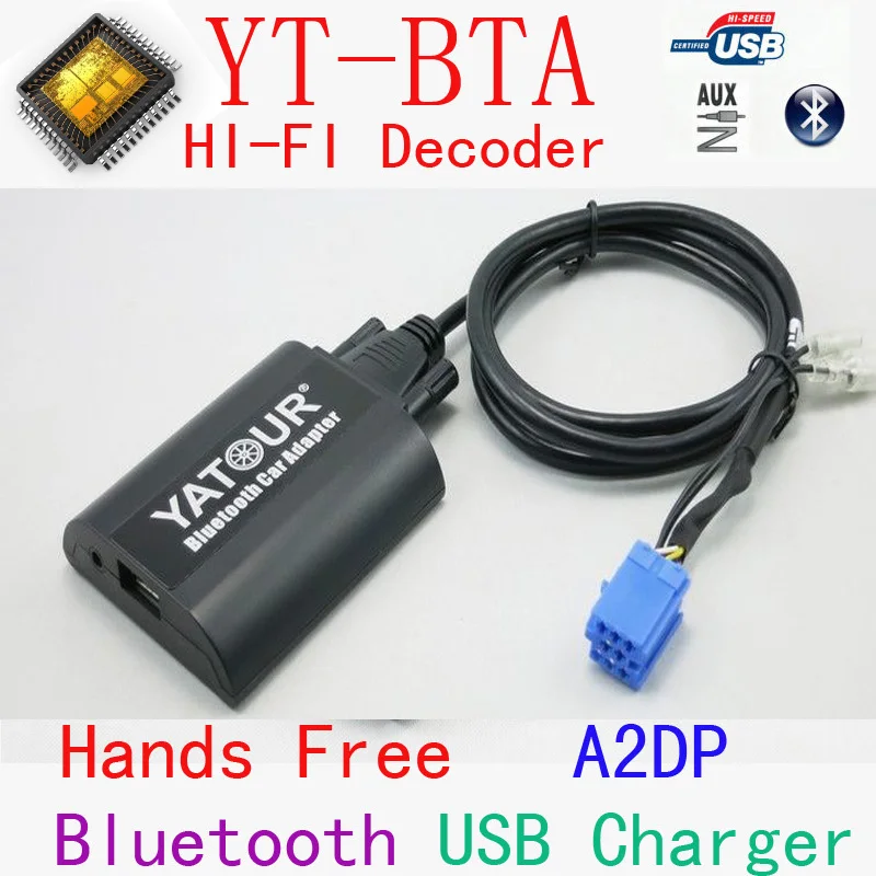 Yatour Bta Bluetooth Mani Libera La Chiamata A2Dp Kit Per Auto Per Renault Siemens Vdo Dayton 8-Pin A2Dp Musica Per Smart Phone