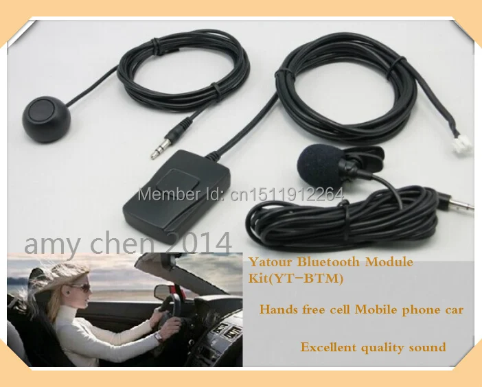 Yatour Bluetooth Hands Free Module Car Kit(Yt-Btm)+ Unità Di Controllo Remoto (Yt-Remo)-Hands Free Cell Mobile Phone Fit Ytmo6 Adapter