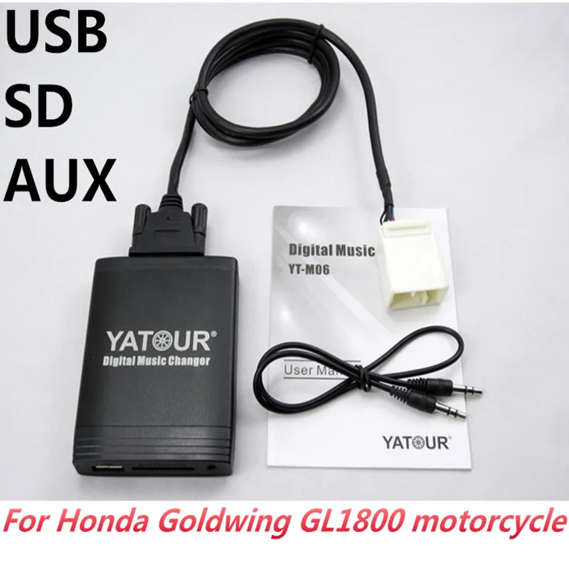 Yatour Car Mp3 Player Audio Per Honda Goldwing Gl1800 Moto Mp3 Usb Sd Aux Adapter