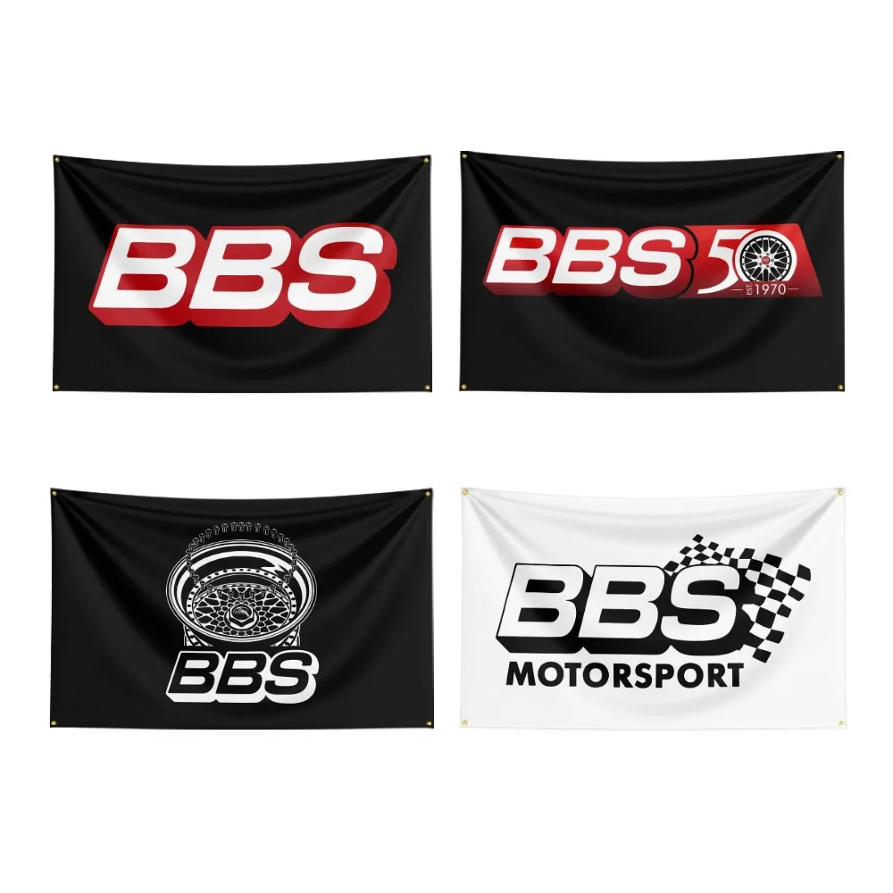 3X5 Ft Bbs Wheels Flag Poliestere Digital Printed Logo Car Club Banner Flag Decoration Banner Flag Banner
