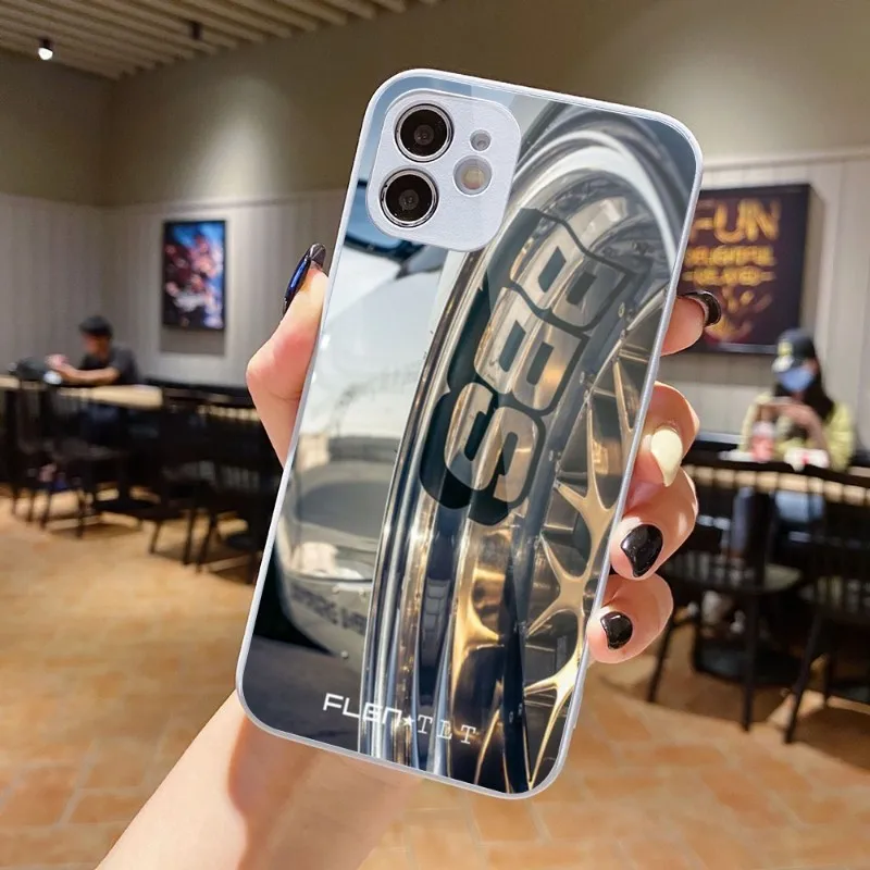 Custodia Per Telefono Estetica Bbs Wheel Per Iphone 14 13 12 11 Pro Max X Xr Xs 8 7 Plus Cover Per Telefono In Vetro Liquido Funda