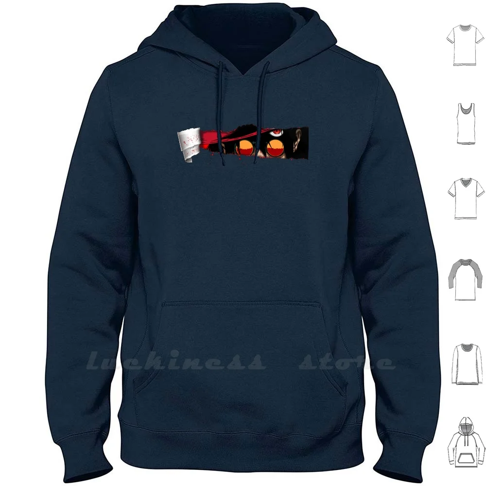 Felpe Con Cappuccio 3D Hellsing Manica Lunga Allucard Hellsing Van Hellsing Anime Blood Manga Red Dark Dark Soul Elfen