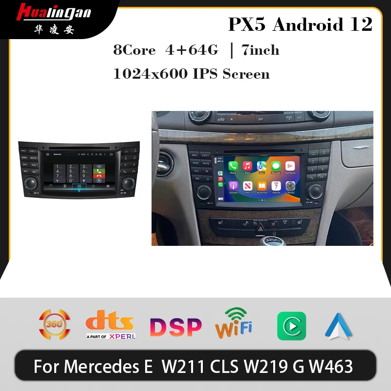 Unità Principale Android Mercedes W211 Radio Schermo Carplay Android Mercedes Cls W219 Android Auto Mercedes W463 G Schermo Di Classe Stereo