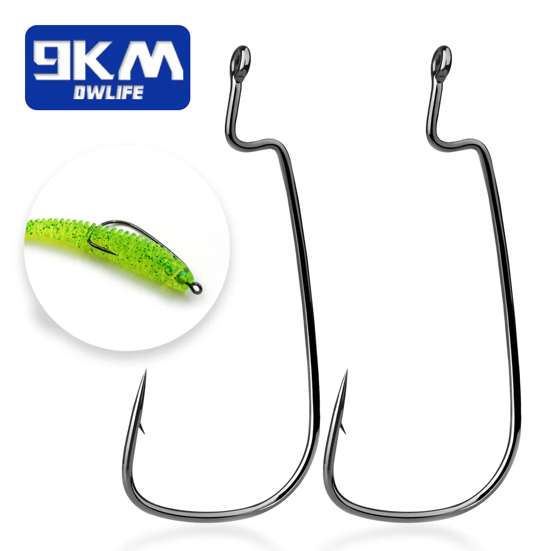 Ewg Ganci 50 Pz Bass Fishing Texas Rig Ganci Wide Gap Offset Worm Ami Da Pesca Pesca In Acqua Salata Offset Hook D'Acqua Dolce 10 ~ 8/0 #