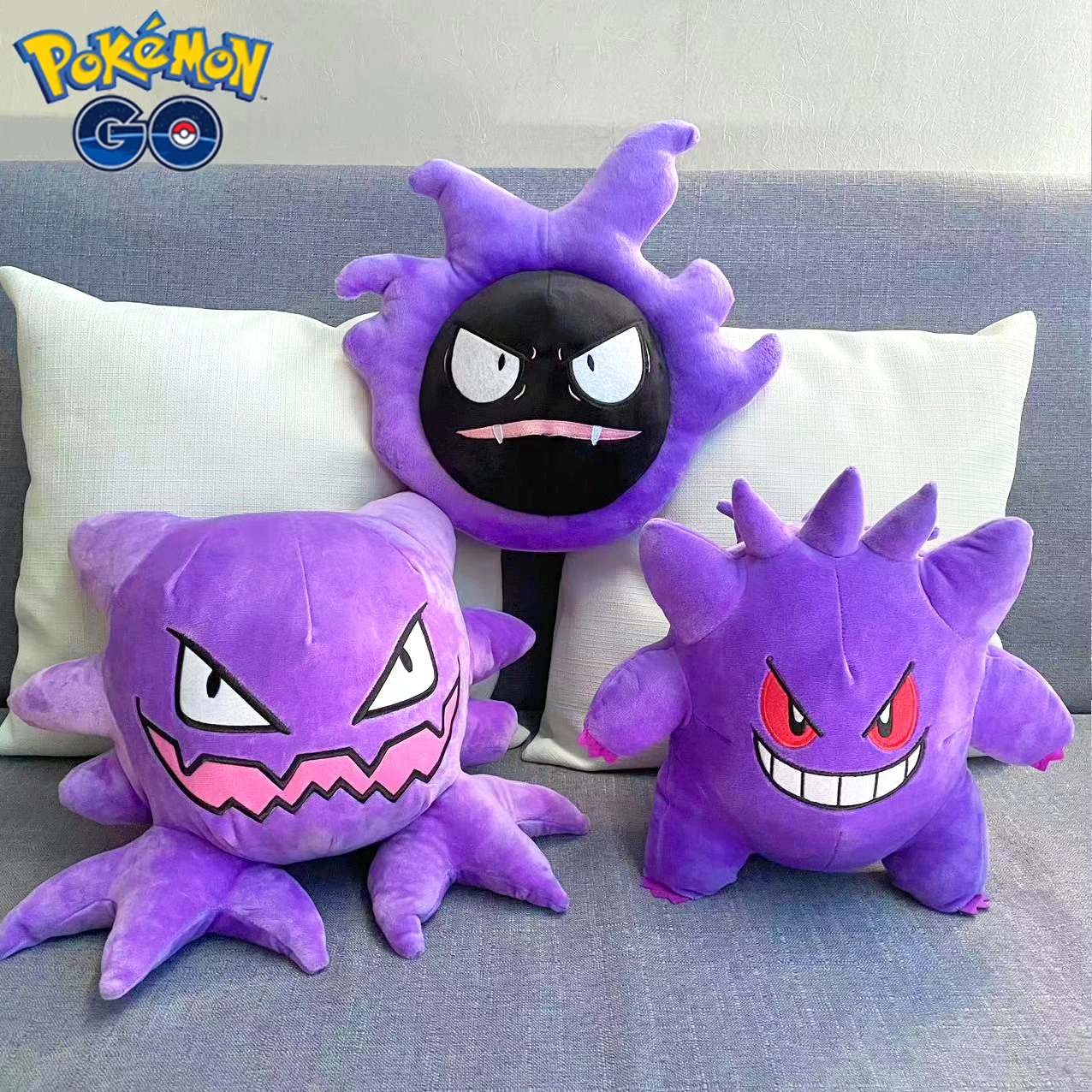 25-30Cm Kawaii Ghost Pokemon Gastly Haunter Gengar Peluche Farcito Anime Decor Soft Doll Cartoon Sofa Pillow Cute Gift For Kid