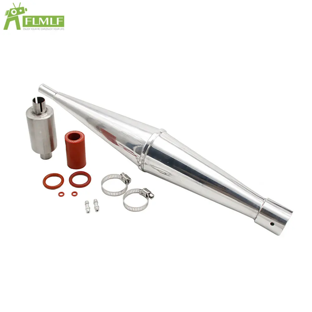 Kit Tubi Silenziatore Per Tubo Di Scarico In Alluminio Per Barca Rc O Silenziatore Per Parti Rcmk Qj Zenoah Cy Marine Gas Engine G260 G270 G290 Pum