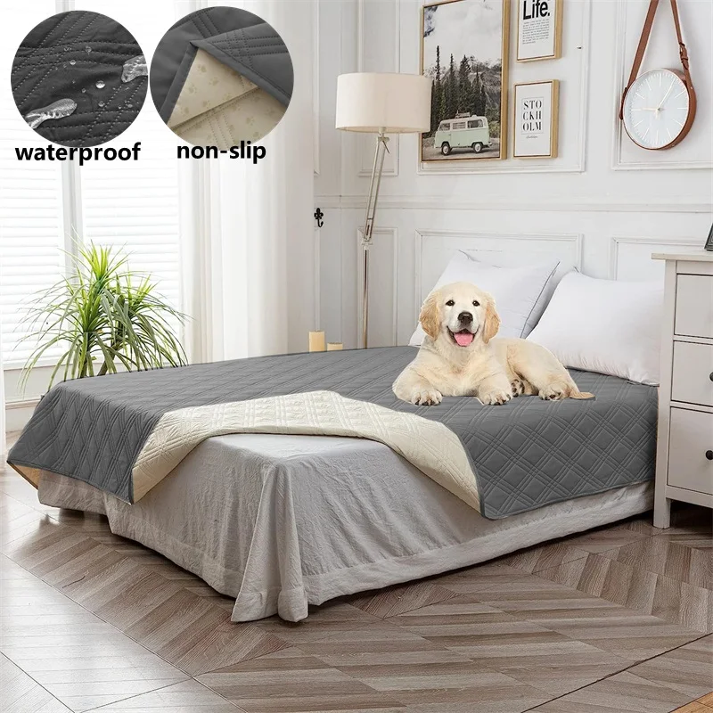 Copriletto Impermeabile Pet Kids Urine Pad Copriletto Lavabile Coprimaterasso Trapuntato Antiscivolo Coprimaterasso King Size Riutilizzabile