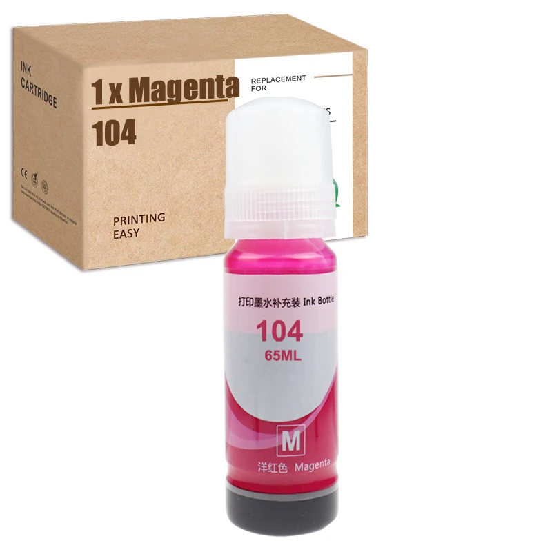 Compatibile Hs Per Epson 104 Magenta Per Epson Et-2714 Et-2715 Et-2720 Et-15000 Et-4700