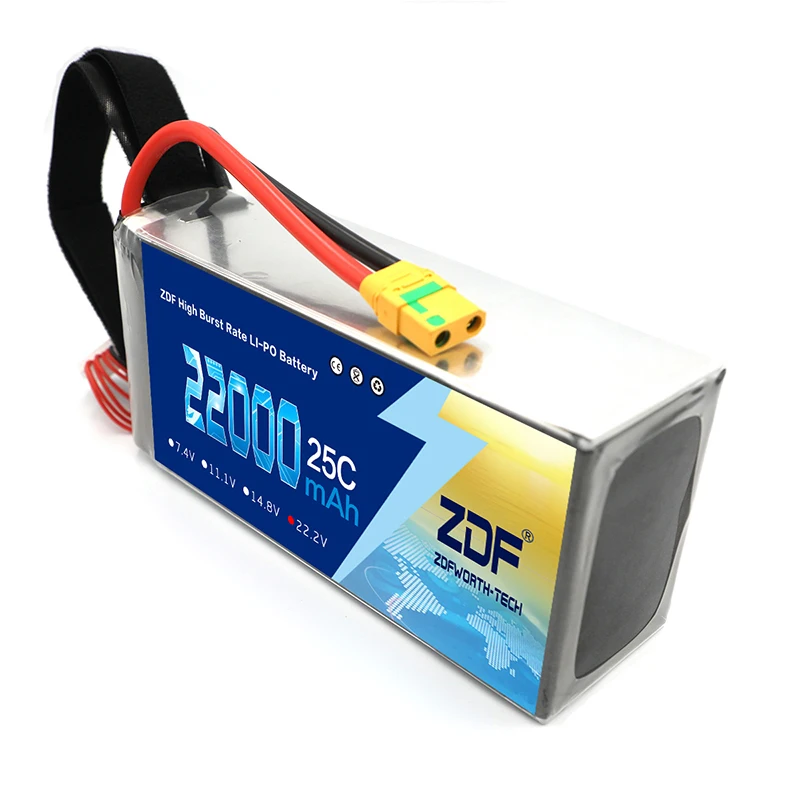 Zdf 22000Mah 25C Batterie Lipo 6S 22.2V Batteria Rc Per Drone Elicottero Quad Uav S800 S900 S1000